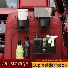 Car Seat Back Cup Holder with Storage Hook