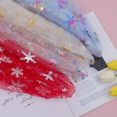 Christmas Snowflake Fabric Halloween Cloak Tablecloth Princess Skirt DIY