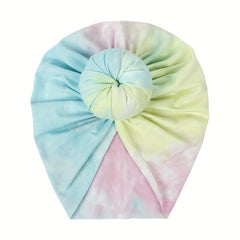 Summer Baby Boho Tie Dye Donut Pullover Hat
