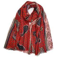 Classic Paisley Print Scarf Vintage Shawl Women's Outdoor Windproof Head Wrap