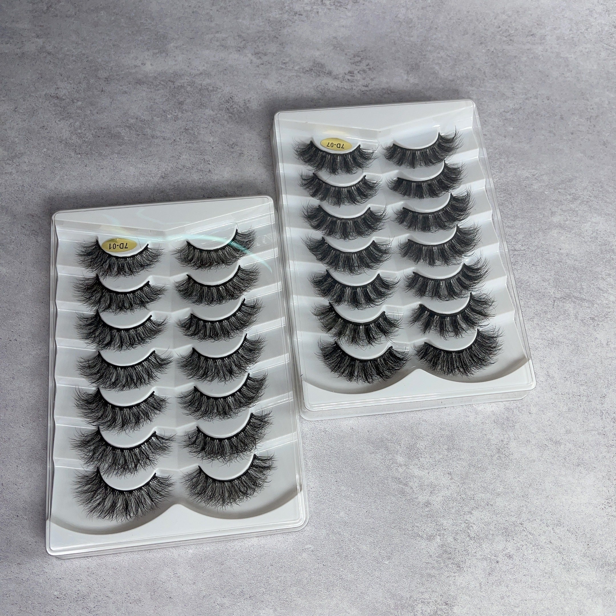 7 Pairs Fluffy Cat Eye Lashes 7D Volume Faux Mink Lashes Natural Look