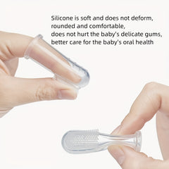 Baby Finger Toothbrush Soft Silicone Tongue Cleaner with Case
