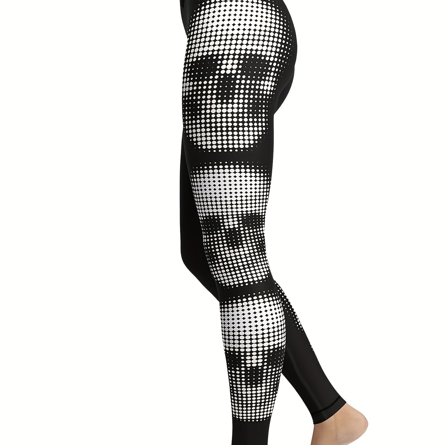 Skull Graphic Yoga Leggings Stretch Workout Running Tight Pants Women
