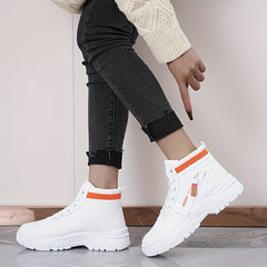 Women's Letter Graphic Skate Shoes Thick Sole Sports Sneakers