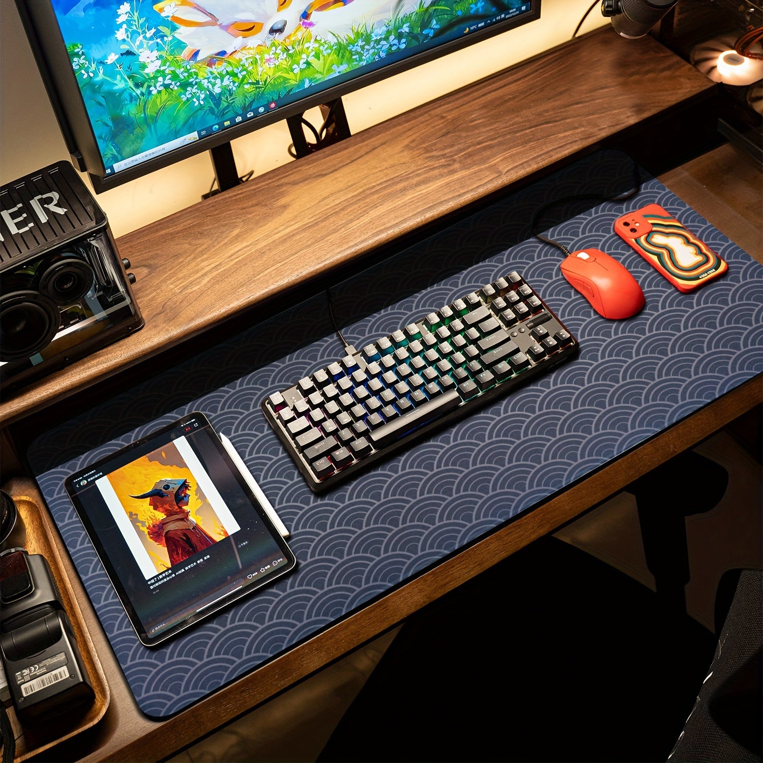 XL Gaming Mouse Pad Ultra Thin Extended Desk Mat Non Slip Keyboard Pad