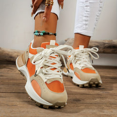 Block Mesh Chunky Sneakers Lightweight Shock Absorption Dad Shoes