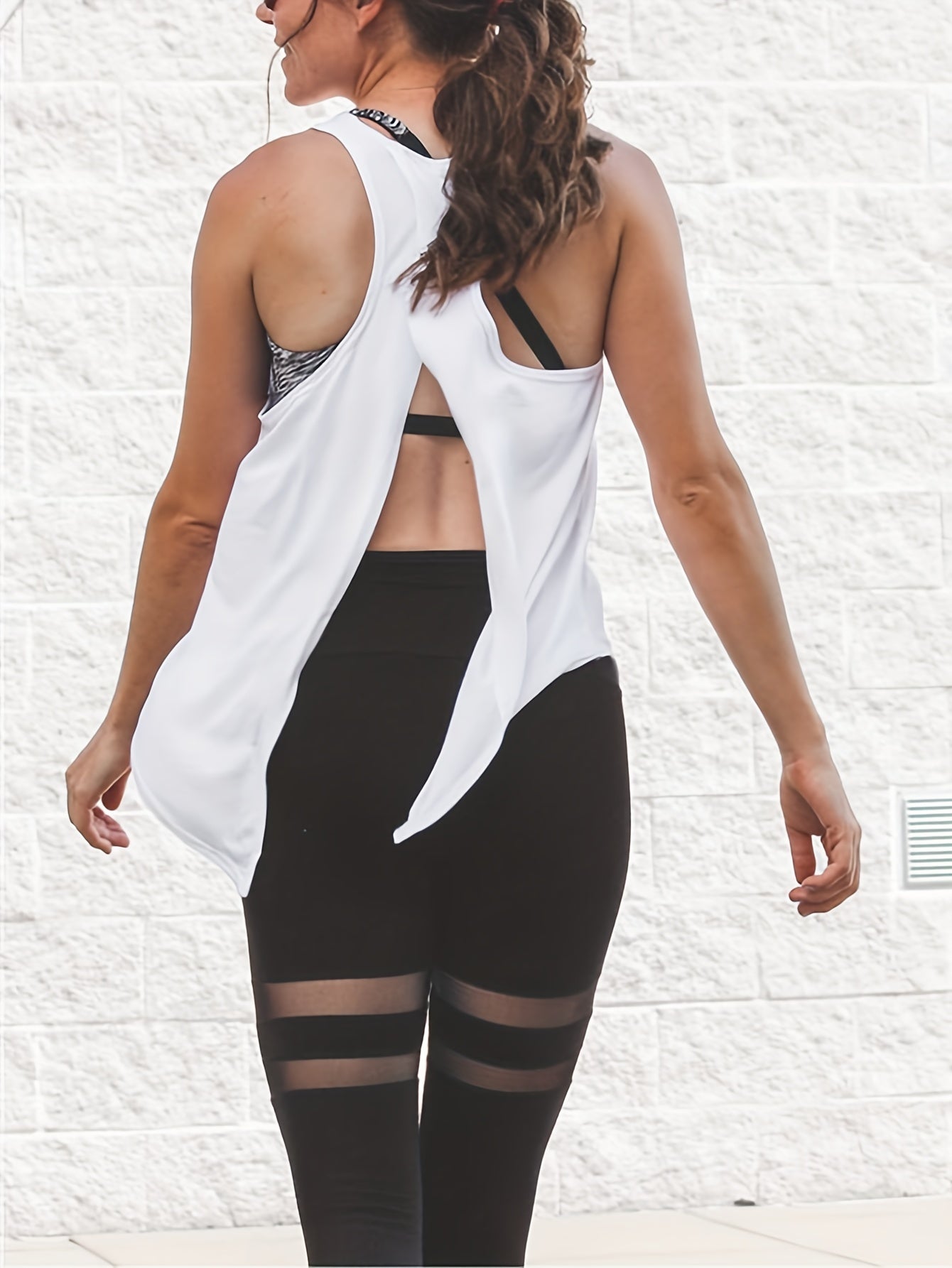 Contrast Mesh High Rise Leggings