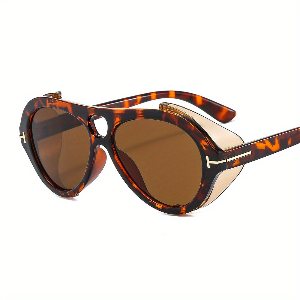 Steampunk Tinted Lens Top Bar Sunglasses UV400