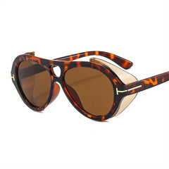 Steampunk Tinted Lens Top Bar Sunglasses UV400