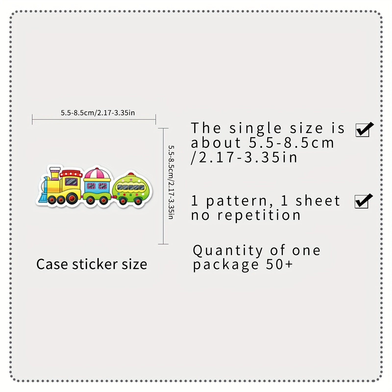 50pcs Cartoon Train Graffiti Stickers DIY Skateboard Phone Luggage Waterproof