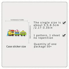 50pcs Cartoon Train Graffiti Stickers DIY Skateboard Phone Luggage Waterproof