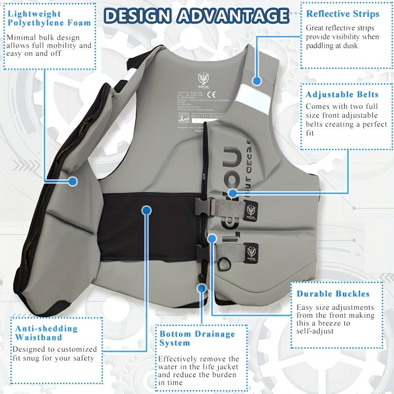 Neoprene Life Jacket For Men Women Surfing Life Vest Adult Buoyancy Float Suit