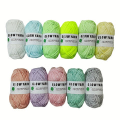 Glow in the dark Wool Soft Knitting Luminous Wool DIY Knitting Doll Bag Scarf