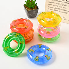 9pcs Mini Swimming Rings & Duck Colorful Pool & Dollhouse Accessories