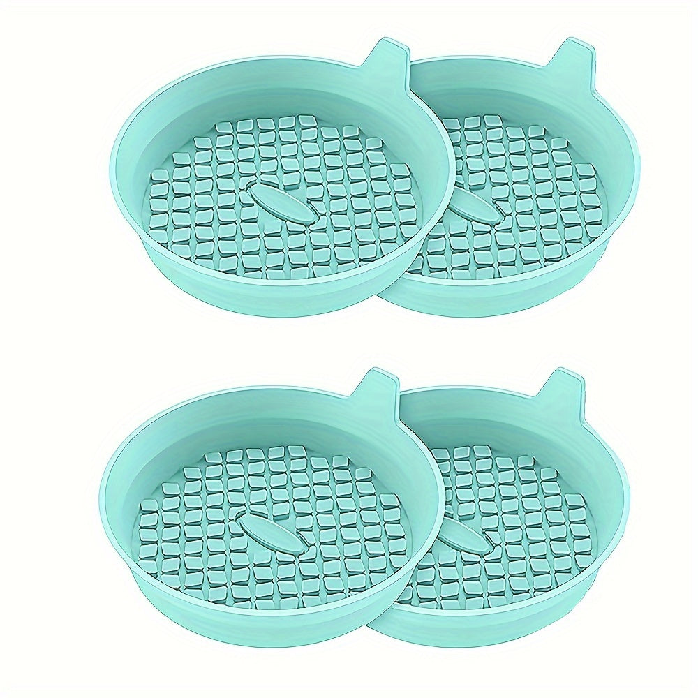 4pcs Car Cup Holder Universal Silicone Drink Pad Anti Slip Waterproof Coaster