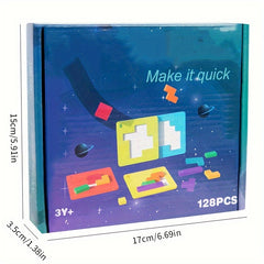 Interactive Geometric Jigsaw Puzzle Toy Game Educational Tabletop Christmas Gift