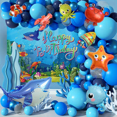 111pcs Underwater Ocean World Balloon Chain Theme Set