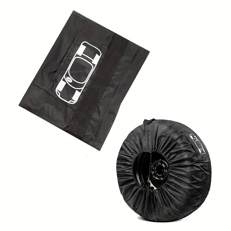 1pc Tire Cover Spare Tire Cover Polyester Fiber Dustproof Waterproof Bag