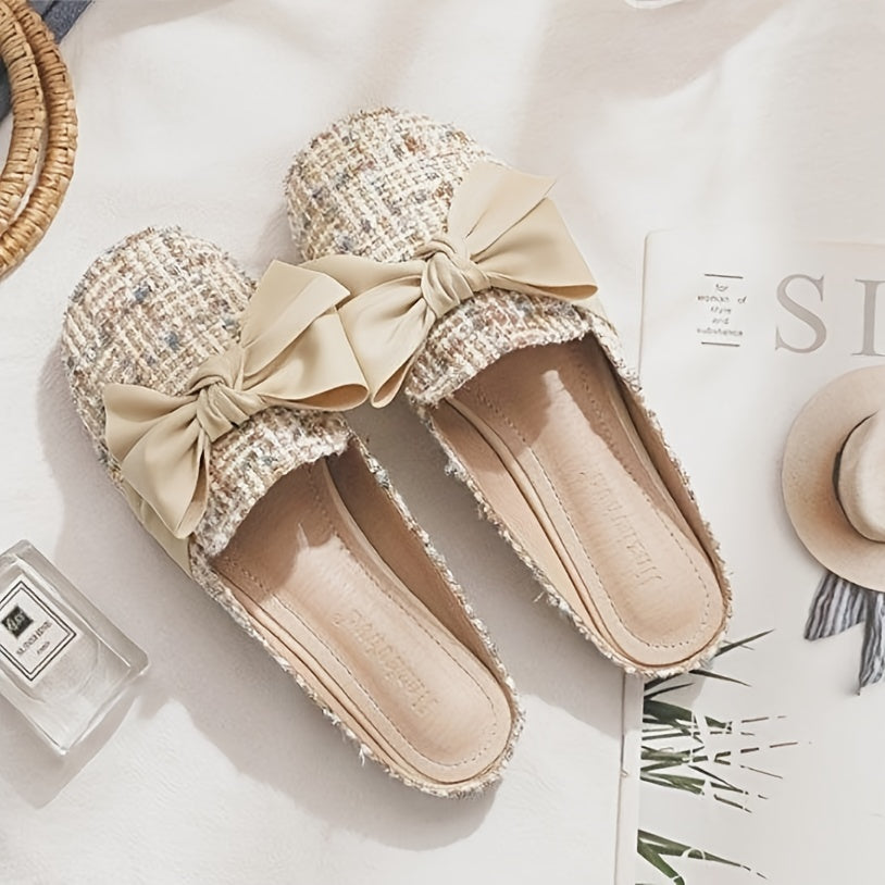 Bow Decor Mules Women's Footwear