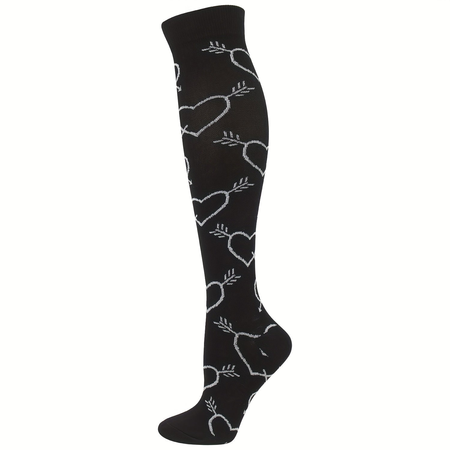 5 Pairs Durable Compression Socks for Running, Hiking, Cycling