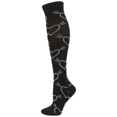 5 Pairs Durable Compression Socks for Running, Hiking, Cycling