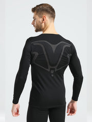 Men's Compression Long Sleeve Athletic Baselayer Undershirt for Cold Weather