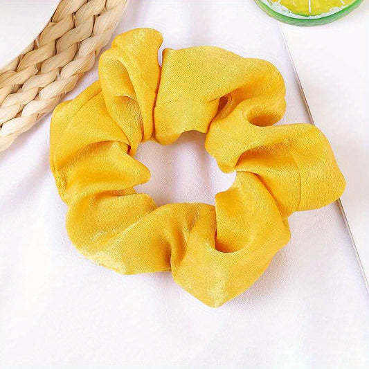 Solid Scrunchies Hair Tie Elastic Ponytail Holder Accessories for Women Girls