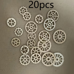 20 PCS DIY Mini Wooden Gears Set Mixed Shapes 26 50mm 1 1 97in