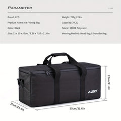 LEOFISHING Large Fishing Tackle Bag with Adjustable Strap