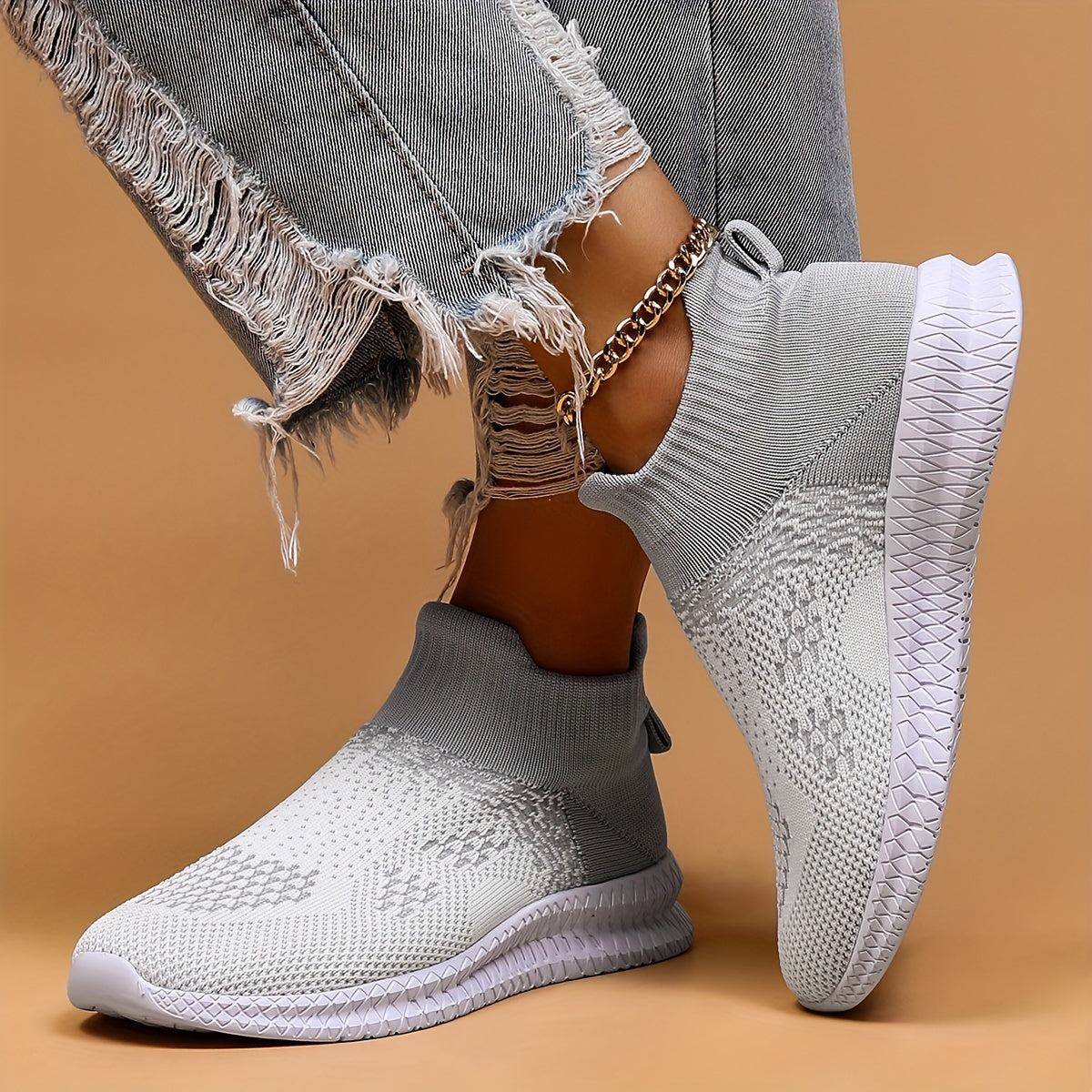 Women's Lightweight Road Running Shoes Non-slip Comfortable Socks Shoes