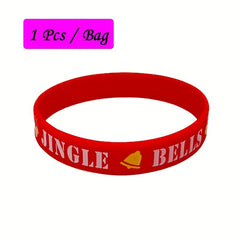 Christmas Themed Silicone Bracelet - Holiday Party Decoration