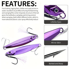 52g Metal Spoon Jig Fishing Lure for Freshwater & Saltwater Tackles