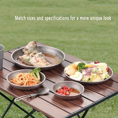 Durable Titanium Plate Antibacterial High Temp Tableware Ramadan Cooking