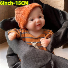 6 Inch Silicone Reborn Kids Doll Soft Touch Lifelike Full Body Doll