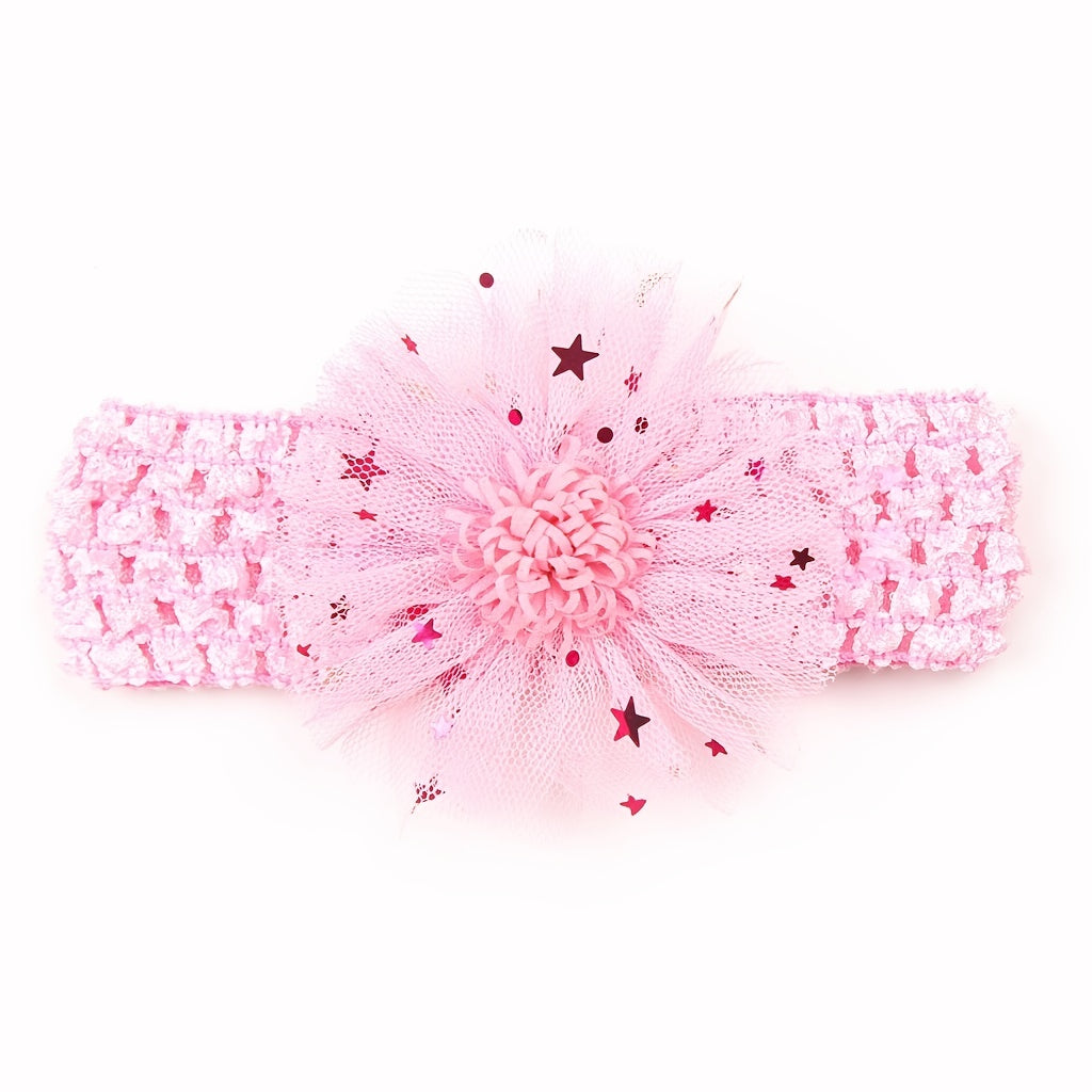 Mesh Flower Baby Headband for 0-2 Years