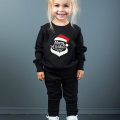 Girls 2pc Alphabet Crew Neck Sweatshirt & Solid Sweatpants Set