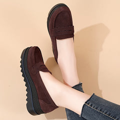 Women's Platform Loafers Slip On Shoes Casual Comfort Anti slip Shoes