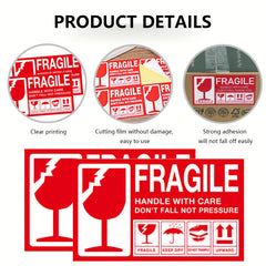 100pcs Fragile Stickers Strong Adhesive Fragile Labels Handle With Care Stickers