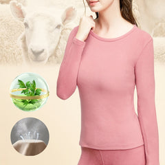 Women's Stretchy Thermal Top Soft Plush Crew Neck Base Layer