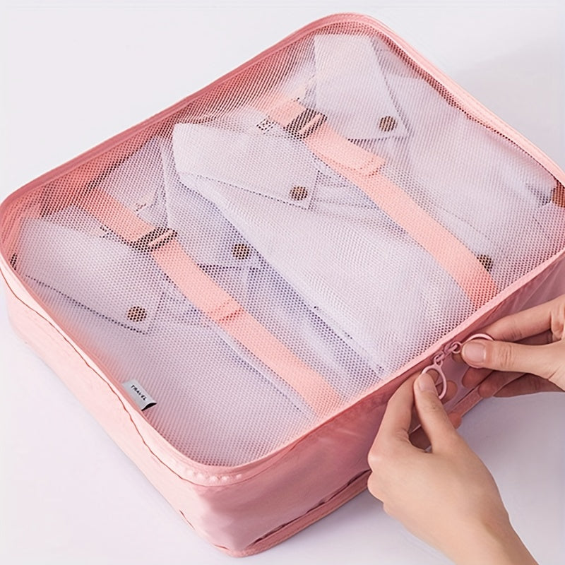 7PCS Travel Clothes Packing Cube Portable Luggage Storage Bag