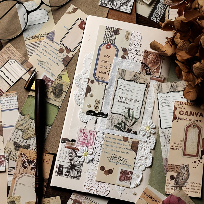 40 Piece Retro Writing Set Journal Stickers 4 Styles
