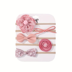 5-Piece Baby Girls Bowknot Headbands, Sweet Hair Accessories