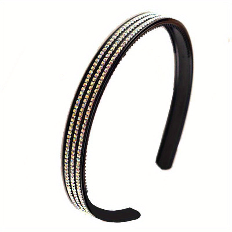 3pcs Rhinestone Headbands Toothed Non Slip Head Wear Hair Accessories