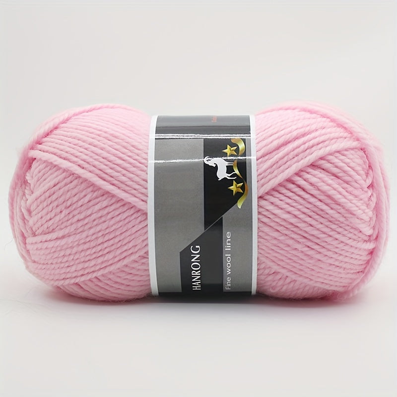 Soft Wool Yarn for Crocheting & Knitting, 60% Wool, 40% Polyester, 100g