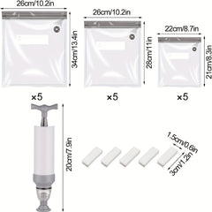 1 Pump And 15pcs Bags Vacuum Food Bags Sous Vide Cooking