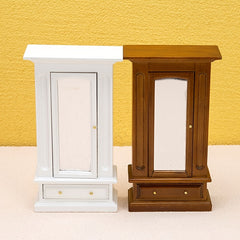1:12 Dollhouse Wardrobe Mirror Locker Storage Cabinet Furniture Decor
