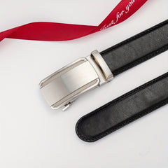 Men's PU Leather Belt Automatic Buckle Business Waist Strap