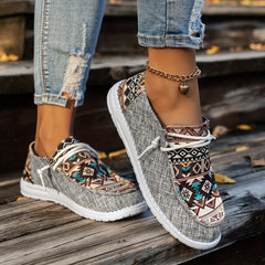 Women's Retro Floral Slip-On Skate Shoes