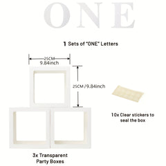 3pcs 1st Birthday Balloon Box Decoration Wedding Anniversary