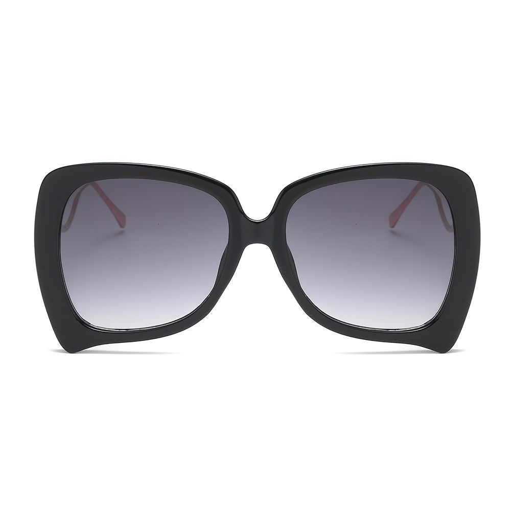 OOLVS Big Frame Butterfly Sunglasses UV Protection Metal Leg Gafas De Sol
